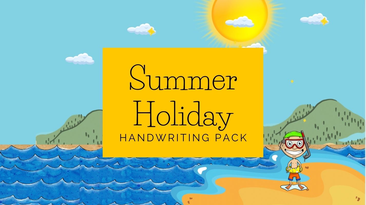 summer holiday handwriting pack image
