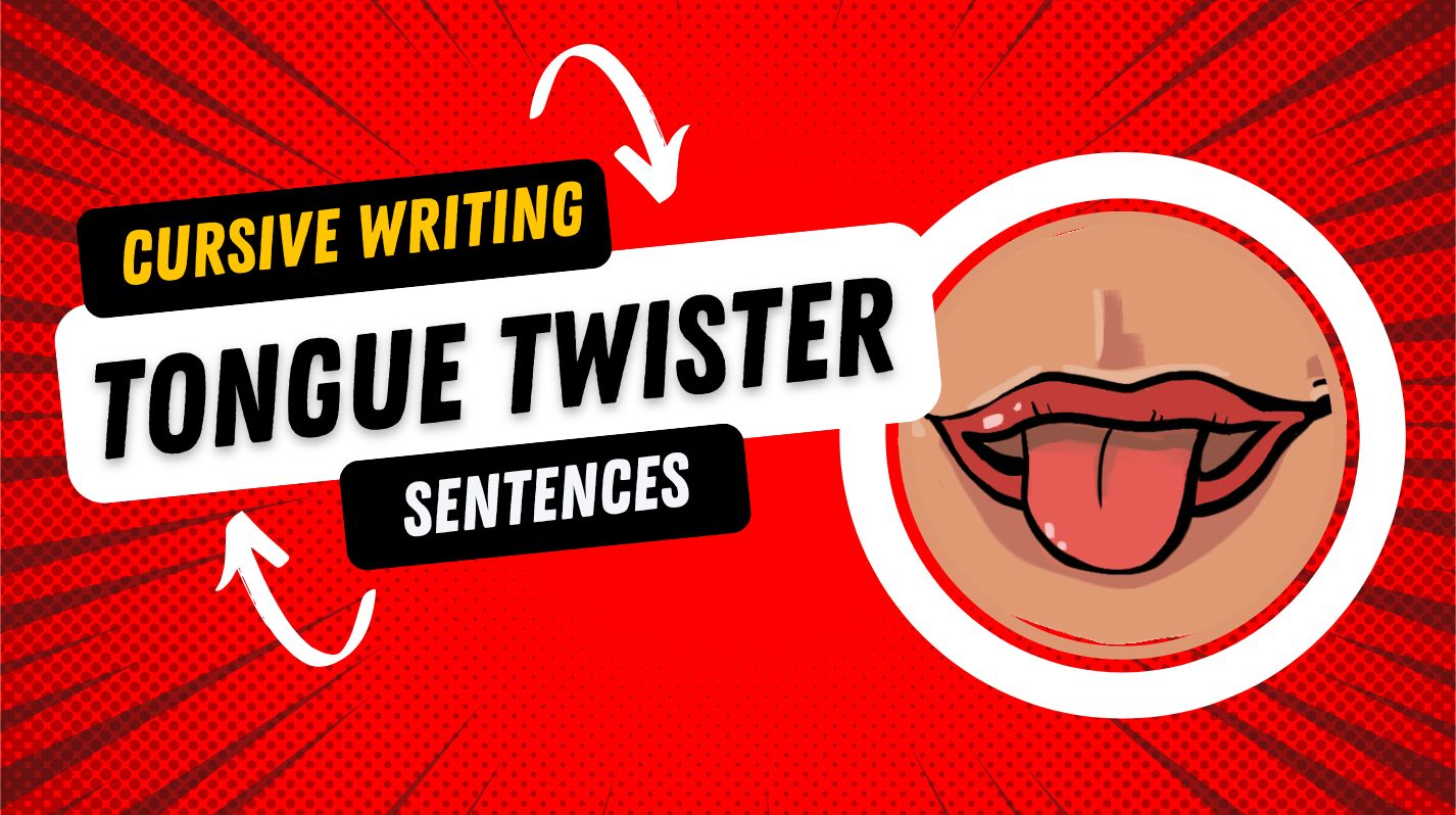 Tongue twister - Course image - Cursive writing